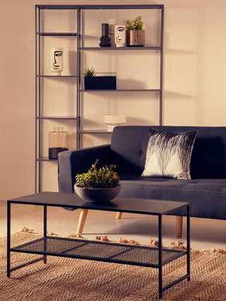 Acero Black Metal Coffee Table - LOOMSHIRE - 2