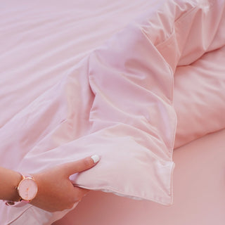 Ackly Bamboo - Blush Pink Duvet Cover - LOOMSHIRE - 3