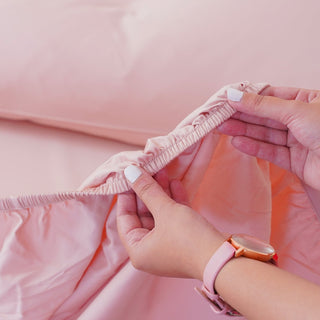 Ackly Bamboo - Blush Pink Fitted Sheet - LOOMSHIRE - 3