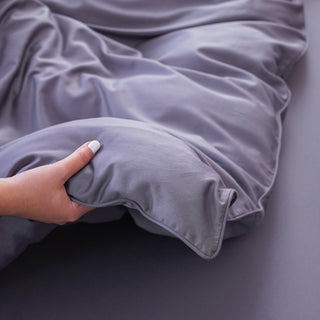 Ackly Bamboo - Charcoal Duvet Cover - LOOMSHIRE - 3