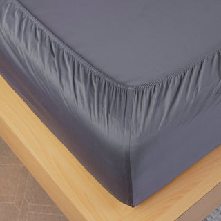 Ackly Bamboo - Charcoal Fitted Sheet - LOOMSHIRE - 3