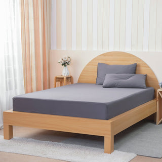 Ackly Bamboo - Charcoal Fitted Sheet - LOOMSHIRE - 1