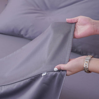 Ackly Bamboo - Charcoal Flat Sheet - LOOMSHIRE - 4