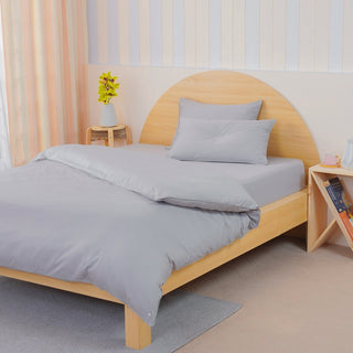 Ackly Bamboo - Dove Grey Duvet Cover - LOOMSHIRE - 2