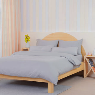 Ackly Bamboo - Dove Grey Duvet Cover - LOOMSHIRE - 1