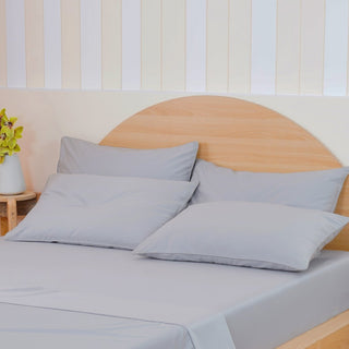 Ackly Bamboo - Dove Grey Pillowcases Pair - LOOMSHIRE - 4