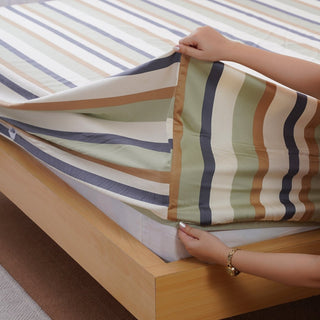 Ackly Bamboo - Harmony Stripe Fitted Sheet - LOOMSHIRE - 3
