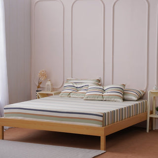 Ackly Bamboo - Harmony Stripe Fitted Sheet - LOOMSHIRE - 6