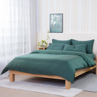 Ackly Bamboo - Royal Green Duvet Cover - LOOMSHIRE - 1