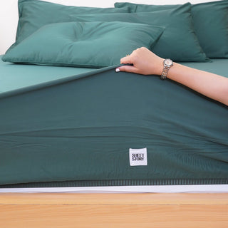 Ackly Bamboo - Royal Green Fitted Sheet - LOOMSHIRE - 3