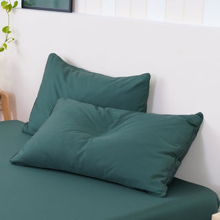 Ackly Bamboo - Royal Green Pillowcases Pair - LOOMSHIRE - 1