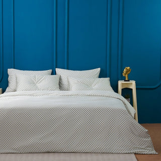 Ackly Bamboo - Sage Green Checkerboard Duvet Cover - LOOMSHIRE - 1