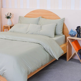 Ackly Bamboo - Sage Green Duvet Cover - LOOMSHIRE - 4