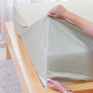 Ackly Bamboo - Sage Green Fitted Sheet - LOOMSHIRE - 2