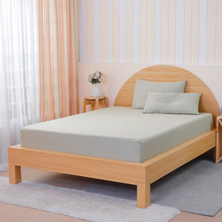 Ackly Bamboo - Sage Green Fitted Sheet - LOOMSHIRE - 1