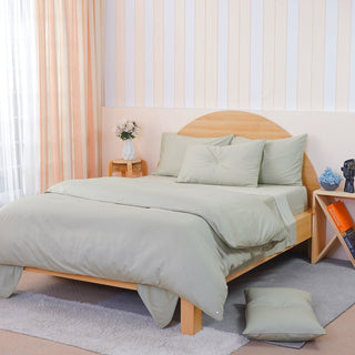 Ackly Bamboo - Sage Green Flat Sheet - LOOMSHIRE - 6