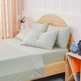 Ackly Bamboo - Sage Green Flat Sheet - LOOMSHIRE - 4