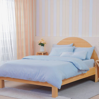 Ackly Bamboo - Sky Blue Duvet Cover - LOOMSHIRE - 1