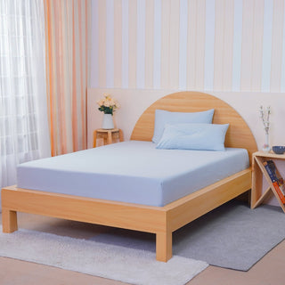 Ackly Bamboo - Sky Blue Fitted Sheet - LOOMSHIRE - 1