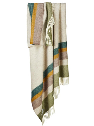 Alaska Stripe Pure New Wool Throw - Earth - LOOMSHIRE - 6
