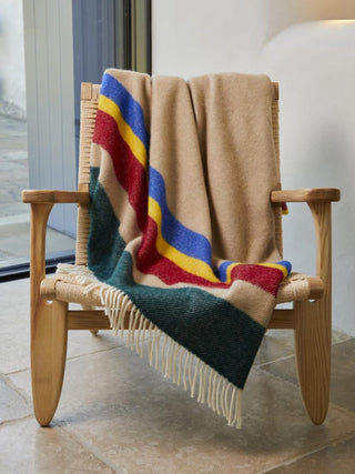Alaska Stripe Pure New Wool Throw - Pop - LOOMSHIRE - 4