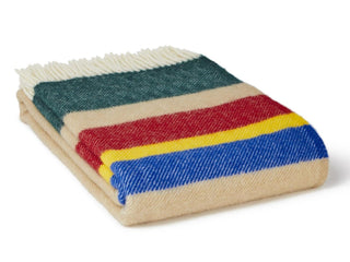 Alaska Stripe Pure New Wool Throw - Pop - LOOMSHIRE - 1