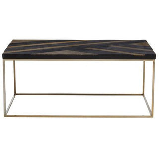 Aris Black And Gold Coffee Table - LOOMSHIRE - 8