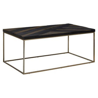 Aris Black And Gold Coffee Table - LOOMSHIRE - 1