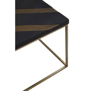 Aris Black And Gold Coffee Table - LOOMSHIRE - 5