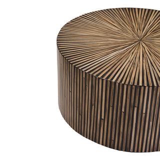 Bambusa Bamboo Inlay Round Coffee Table - LOOMSHIRE - 9
