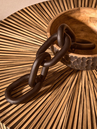 Bambusa Bamboo Inlay Round Coffee Table - LOOMSHIRE - 4