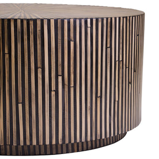 Bambusa Bamboo Inlay Round Coffee Table - LOOMSHIRE - 8