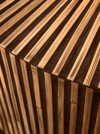 Bambusa Bamboo Inlay Round Coffee Table - LOOMSHIRE - 6