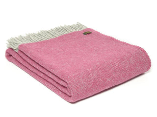 Boa Pure New Wool Throw - Pink - LOOMSHIRE - 1