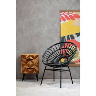 Boho Two Drawer Bedside Table In Mango Wood - LOOMSHIRE - 9