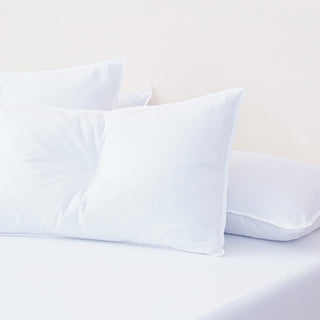 Brushed Cotton - White Pillowcases Pair - Loomshire