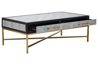 Cadiz Grey Shagreen Coffee Table - LOOMSHIRE - 3