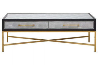 Cadiz Grey Shagreen Coffee Table - LOOMSHIRE - 2