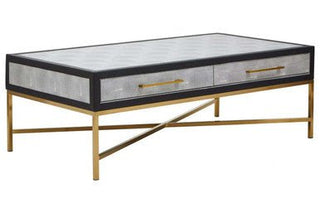 Cadiz Grey Shagreen Coffee Table - LOOMSHIRE - 1