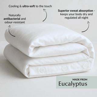 Cool & Comfy Silk Duvet Cover (Eucalyptus) - LOOMSHIRE - 2
