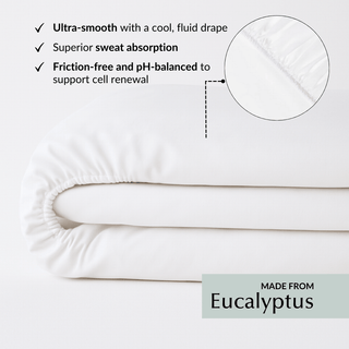 Cool & Comfy Silk Fitted Sheet (Eucalyptus) - LOOMSHIRE - 2