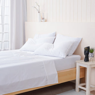 Cotton - White Flat Sheet - Loomshire