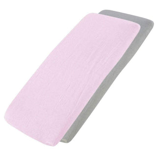 Crib Jersey Fitted Sheets 100% Cotton 40x90cm - Pack Of 2 - Fits All Models - LOOMSHIRE - 60