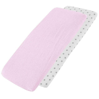 Crib Jersey Fitted Sheets 100% Cotton 40x90cm - Pack Of 2 - Fits All Models - LOOMSHIRE - 63