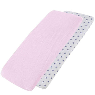 Crib Jersey Fitted Sheets 100% Cotton 40x90cm - Pack Of 2 - Fits All Models - LOOMSHIRE - 93