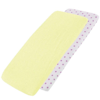 Crib Jersey Fitted Sheets 100% Cotton 40x90cm - Pack Of 2 - Fits All Models - LOOMSHIRE - 99