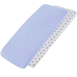 Crib Jersey Fitted Sheets 100% Cotton 40x90cm - Pack Of 2 - Fits All Models - LOOMSHIRE - 87