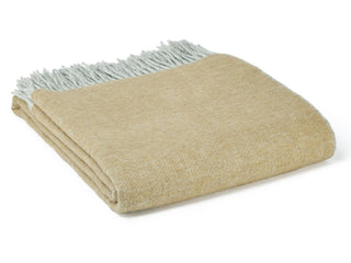 Dartmoor Reversible Pure New Wool Throw - Desert Brown - LOOMSHIRE - 2