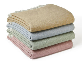 Dartmoor Reversible Pure New Wool Throw - Desert Brown - LOOMSHIRE - 6