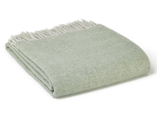 Dartmoor Reversible Pure New Wool Throw - Ice Green - LOOMSHIRE - 2